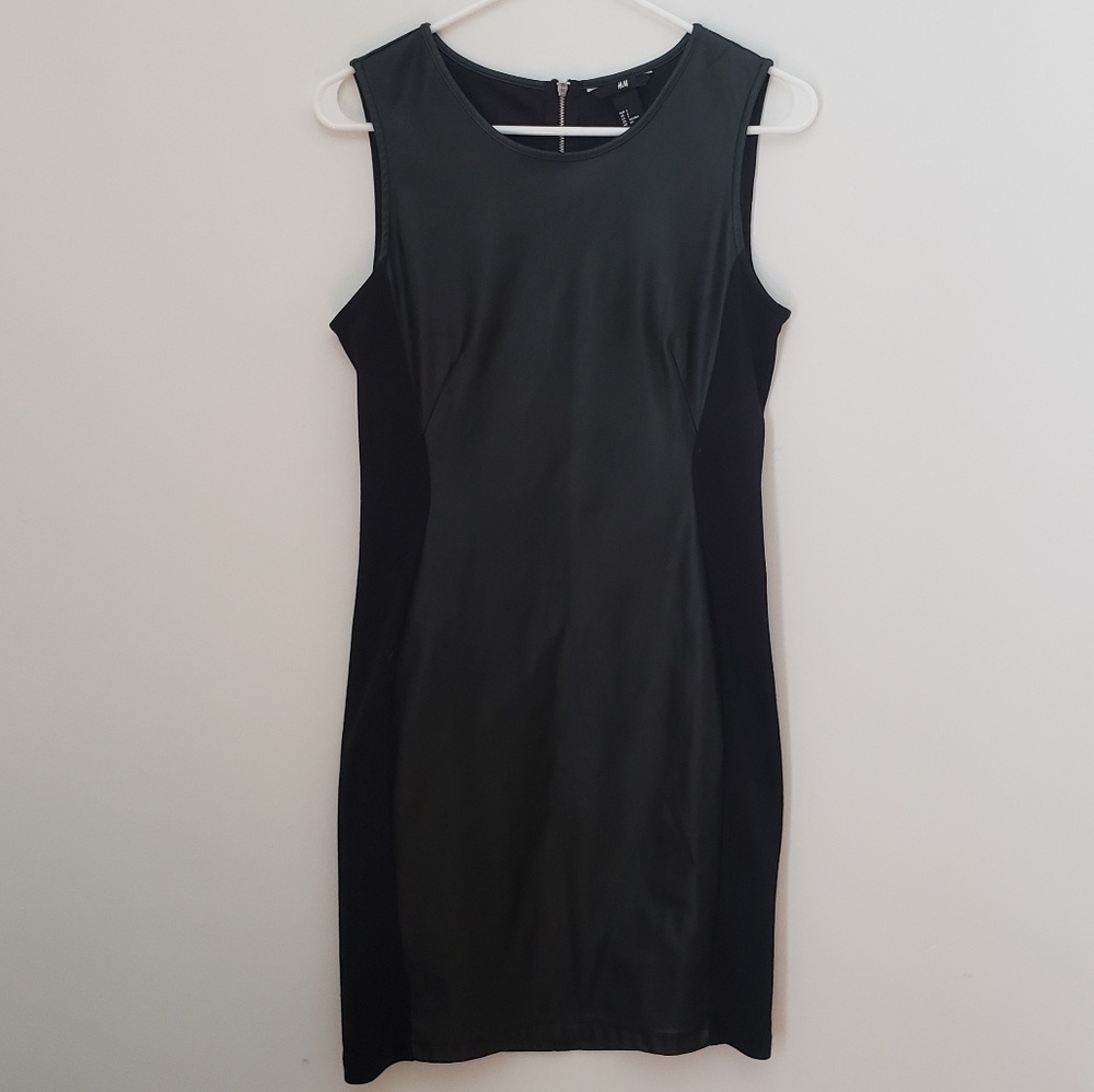 H&M Faux Leather Bodycon Dress